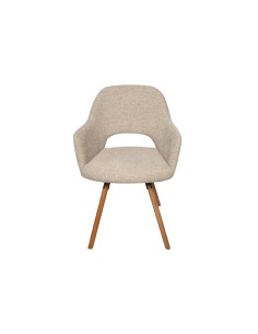 SILLA DE COMEDOR GIRATORIA RIMOR TEJIDO BEIGE 2