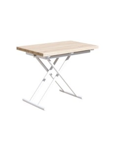 MESA CENTRO ELEVABLE Y EXTENSIBLE UP - DOWN BLANCO / ROBLE 100 x 50 CM 2