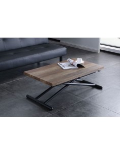 MESA CENTRO ELEVABLE Y EXTENSIBLE UP - DOWN NOGAL / NEGRO 100 x 50 CM 2