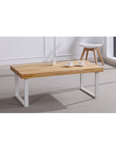 MESA CENTRO NATURAL 120 x 60 CM  ROBLE NORDISH / BLANCO