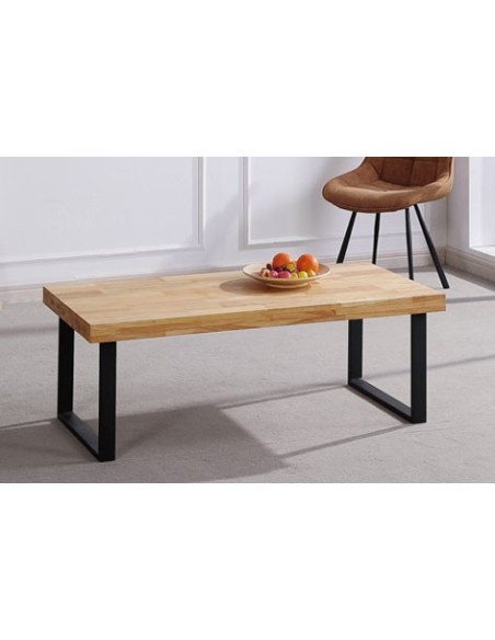 MESA CENTRO NATURAL 120 x 60 CM  ROBLE NORDISH / NEGRO