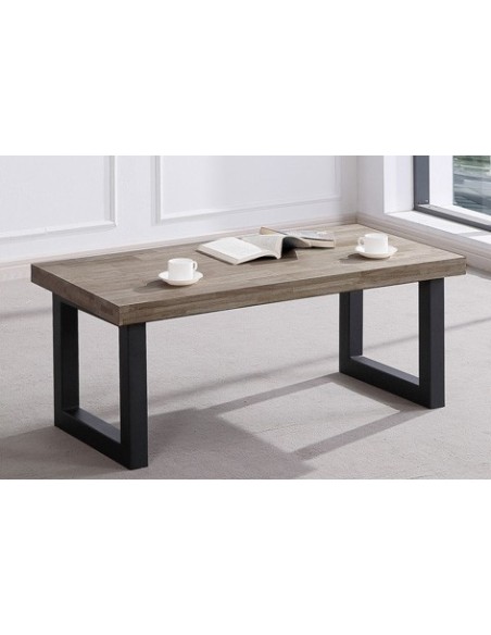 MESA CENTRO ELEVABLE LOFT 120 x 60 CM ROBLE  AMERICAN / NEGRO