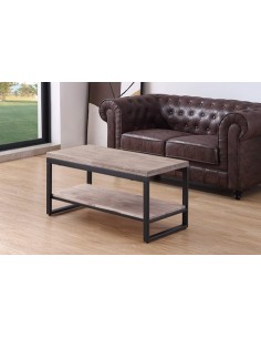 MESA CENTRO ELEVABLE Y EXTENSIBLE STEVE  100 x 45 CM ROBLE HONEY / NEGRO 2