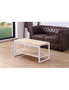 MESA CENTRO ELEVABLE Y EXTENSIBLE STEVE  100 x 45 CM ROBLE NORDISH / BLANCO 2
