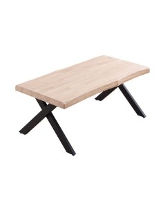 MESA CENTRO ELEVABLE XENA 120 X 66 CM TAPA CON FORMA ROBLE NORDISH  / NEGRO 2