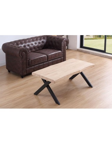 MESA CENTRO ELEVABLE XENA 120 X 66 CM TAPA CON FORMA ROBLE NORDISH  / NEGRO