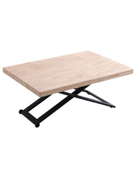 MESA CENTRO ELEVABLE ZOE 120 x 80 CM ROBLE NORDISH / NEGRO