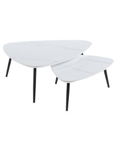 MESA CENTRO NIDO IBIZA CERAMIC BLANCO / NEGRO