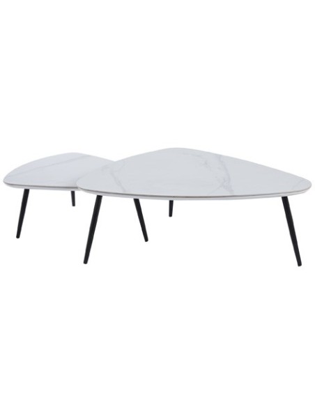 MESA CENTRO NIDO IBIZA CERAMIC BLANCO / NEGRO