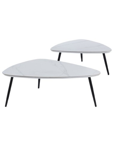 MESA CENTRO NIDO IBIZA CERAMIC BLANCO / NEGRO