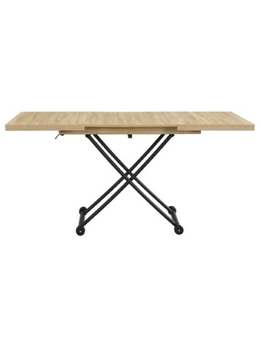 MESA CENTRO ELEVABLE Y EXTENSIBLE 100 - 130 - 160 CM TAYLOR OAK / NEGRO