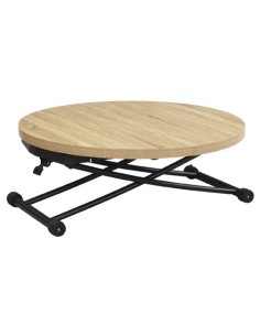 MESA CENTRO ELEVABLE Y EXTENSIBLE 100 - 140 CM GAGA OAK / NEGRO