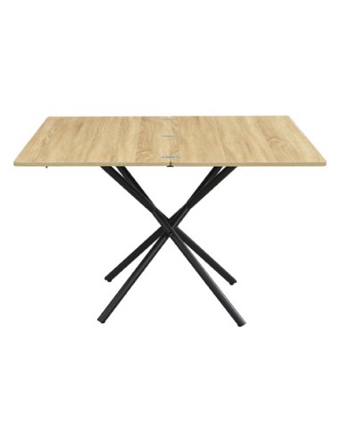 MESA CENTRO ELEVABLE Y EXTENSIBLE KATY 100 x 57 - 114 CM OAK / NEGRO