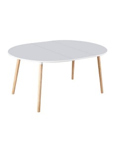 MESA COMEDOR EXTENSIBLE NORDIKA 100 - 140 - 180 CM BLANCO / HAYA 2
