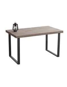 MESA COMEDOR FIJA NATURAL 140 x 80 CM  ROBLE AMERICAN / NEGRO