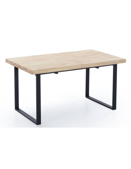 MESA COMEDOR EXTENSIBLE NATURAL 140 - 180 x 80 CM ROBLE NORDISH / NEGRO