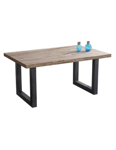 MESA COMEDOR FIJA LOFT 160 x 100 CM  ROBLE AMERICAN / NEGRO