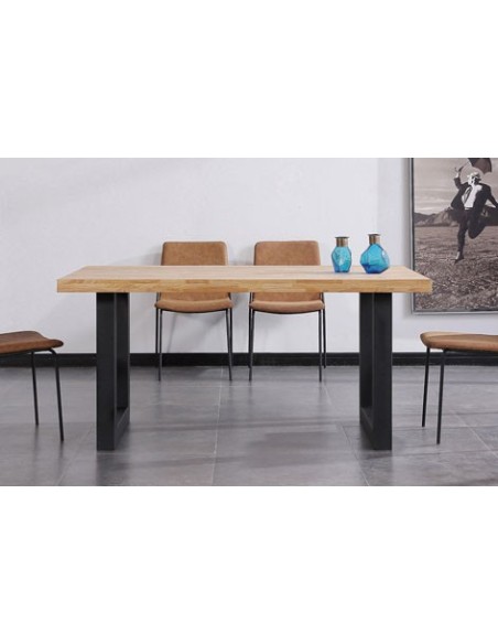 MESA COMEDOR FIJA LOFT 160 x 100 CM  ROBLE NORDISH / NEGRO