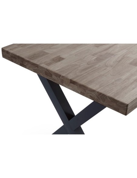 MESA COMEDOR FIJA X-LOFT 140 x 80 CM  ROBLE AMERICAN / NEGRO
