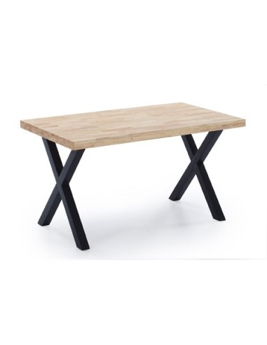 MESA COMEDOR FIJA X-LOFT 140 x 80 CM  ROBLE / NEGRO