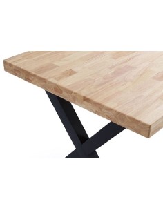 MESA COMEDOR FIJA X-LOFT 140 x 80 CM  ROBLE / NEGRO 2