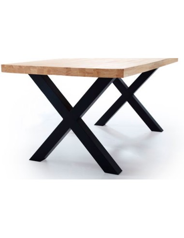 MESA COMEDOR FIJA X-LOFT 160 x 90 CM  ROBLE / NEGRO