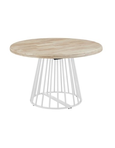 MESA COMEDOR REDONDA EXTENSIBLE 120 - 160 - 200 CM BRAD NORDISH / BLANCO