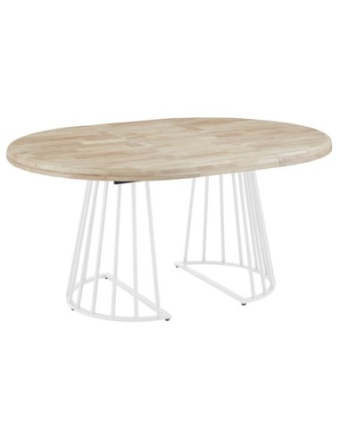 MESA COMEDOR REDONDA EXTENSIBLE 120 - 160 - 200 CM BRAD NORDISH / BLANCO