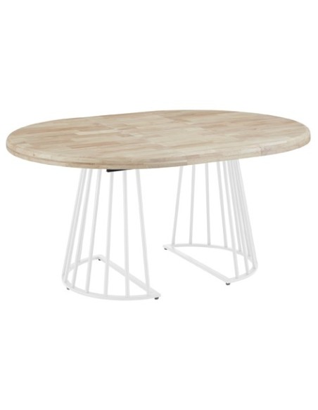 MESA COMEDOR REDONDA EXTENSIBLE 120 - 160 - 200 CM BRAD NORDISH / BLANCO