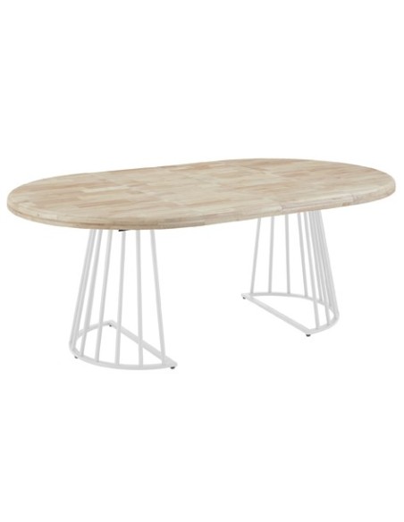 MESA COMEDOR REDONDA EXTENSIBLE 120 - 160 - 200 CM BRAD NORDISH / BLANCO