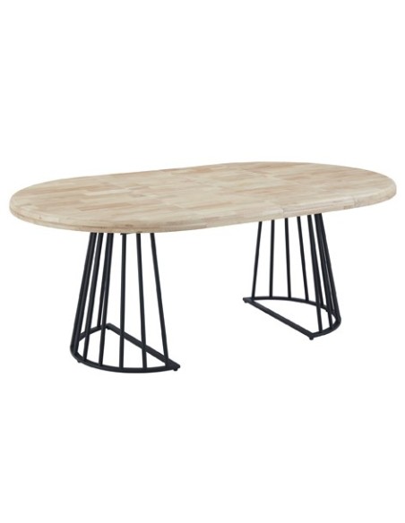 MESA COMEDOR REDONDA EXTENSIBLE 120 - 160 - 200 CM BRAD NORDISH / NEGRO