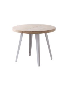 MESA COMEDOR REDONDA EXTENSIBLE BERG 120 - 160 - 200 CM ROBLE NORDISH / BLANCO