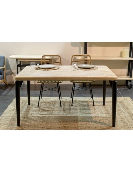 MESA COMEDOR FIJA MOON 140 x 80 CM NORDISH / NEGRO