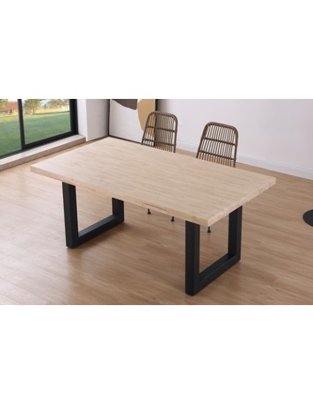 MESA COMEDOR FIJA LOFT 180 x 100 CM  ROBLE NORDISH / NEGRO