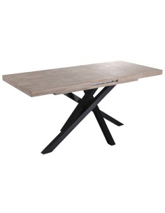 MESA COMEDOR EXTENSIBLE XENA 140 - 180 - 220 x 90 CM  ROBLE HONEY / NEGRO 2