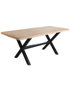 MESA COMEDOR EXTENSIBLE X-LOFT 140 - 180 - 220 x 90 CM  ROBLE NORDISH / NEGRO 2