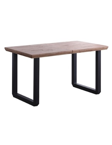 MESA COMEDOR EXTENSIBLE ROMA 140 - 180 - 220 x 80 CM ROBLE HONEY / NEGRO