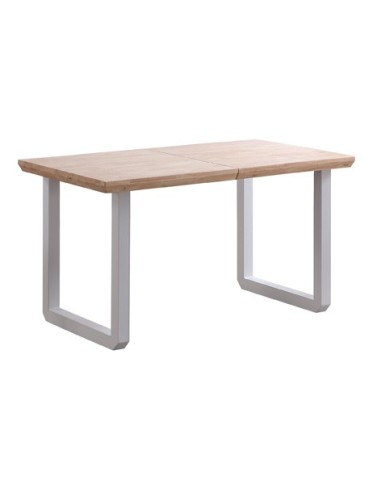 MESA COMEDOR EXTENSIBLE ROMA 140 - 180 - 220 x 80 CM ROBLE NORDISH / BLANCO