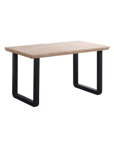 MESA COMEDOR EXTENSIBLE ROMA 140 - 180 - 220 x 80 CM  ROBLE NORDISH / NEGRO