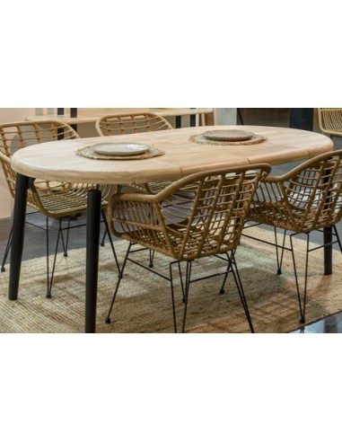 MESA COMEDOR REDONDA EXTENSIBLE 100 - 140 - 180 CM MOON NORDISH / NEGRO