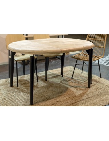 MESA COMEDOR REDONDA EXTENSIBLE 100 - 140 - 180 CM MOON NORDISH / NEGRO