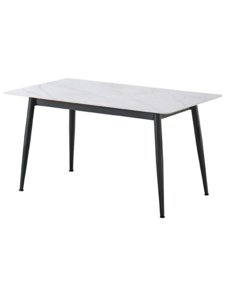 MESA COMEDOR FIJA BERNA 140 x 80 CM CERAMIC BLANCO