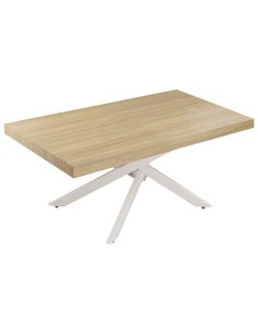 MESA COMEDOR EXTENSIBLE LEONARDO 160 - 240 X 90 CM OAK / BLANCO