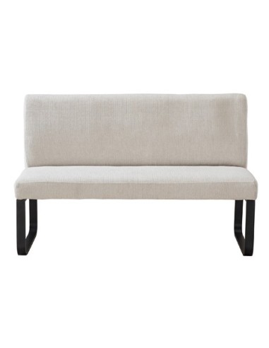 BANCO TAPIZADO CON RESPALDO SHARE TEJIDO BEIGE