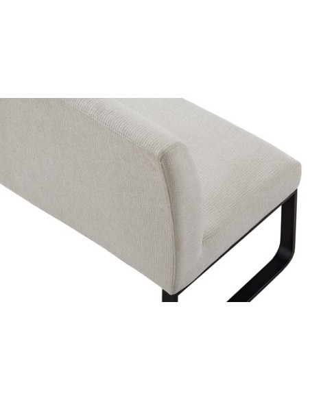 BANCO TAPIZADO CON RESPALDO SHARE TEJIDO BEIGE