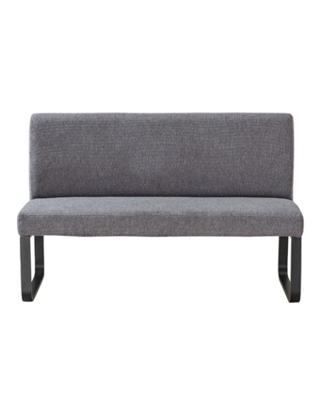 BANCO TAPIZADO CON RESPALDO SHARE TEJIDO GRIS