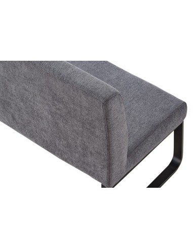 BANCO TAPIZADO CON RESPALDO SHARE TEJIDO GRIS