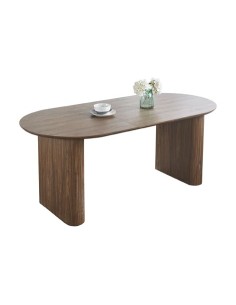 MESA COMEDOR OVAL EXTENSIBLE 150 - 190 - 230 CM PIETRA NOGAL 2