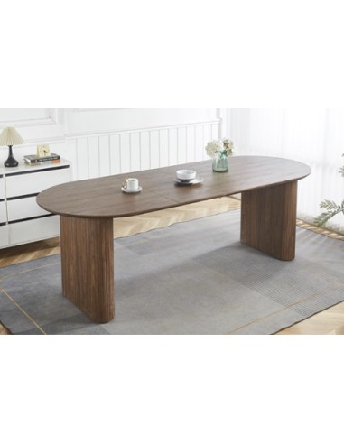 MESA COMEDOR OVAL EXTENSIBLE 150 - 190 - 230 CM PIETRA NOGAL