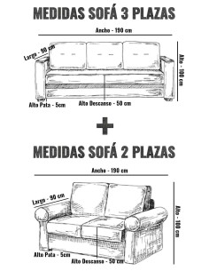 Sofá 3 + 2 Plazas Nero 2